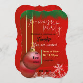 クリスマスのお友達 招待状 (正面/裏面)