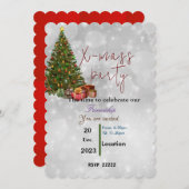クリスマスのお友達 招待状 (正面/裏面)