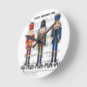 クリスマスのお守り ラウンド壁時計 (傾斜)