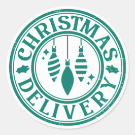 クリスマスのお届け ラウンドシール