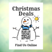 クリスマスのお得な情報QRコードとオンライン ウィンドウサイン (シート3)