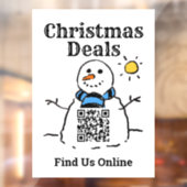 クリスマスのお得な情報QRコードとオンライン ウィンドウサイン (シート2)