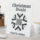 クリスマスのお得な情報QRコードとオンライン 台座サイン (インサイチュ)