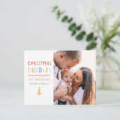 クリスマスのお抱えおもしろいカラフル1枚の写真 シーズンポストカード (スタンド正面)