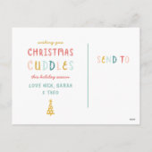 クリスマスのお抱えおもしろいカラフル1枚の写真 シーズンポストカード (裏面)