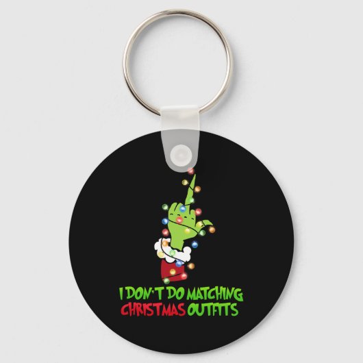 クリスマスのお揃いコーデは嫌 Xmasファミリー キーホルダー (正面)