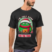クリスマスのお楽しみは食べることだけ Tシャツ (正面)