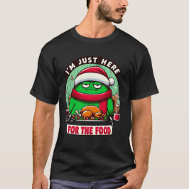 クリスマスのお楽しみは食べることだけ Tシャツ