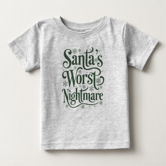 クリスマスのお正月の幼児シャツ | 子どもの贈り物 ベビーTシャツ (正面)
