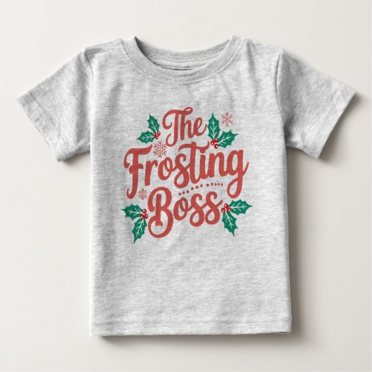 クリスマスのお正月の幼児シャツ | 子どもの贈り物 ベビーTシャツ (正面)