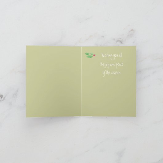 クリスマスのお母さんのメンフクロウの挨拶 シーズンカード (内部)