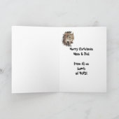 クリスマスのお母さん&パパのナッツの束から – リス シーズンカード (内部)