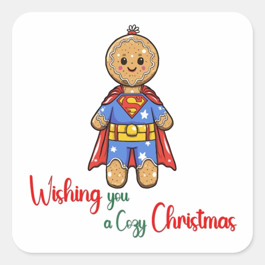 クリスマスのお気に入りクッキー スクエアシール (正面)