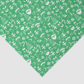 クリスマスのお気に入りグリーンサンタ小妖精や小人雪だるまサンタ 薄葉紙 (詳細)