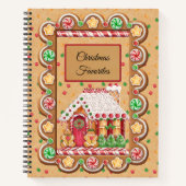 クリスマスのお気に入りレシピブックジンジャーブレッド ノートブック (正面)