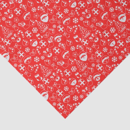 クリスマスのお気に入りレッドサンタ小妖精や小人トナカイフェスティバル 薄葉紙 (詳細)