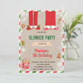 クリスマスのお泊りパーティの招待状 招待状 (スタンド正面)