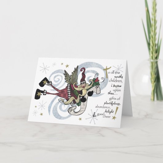 クリスマスのお洒落なサンタカード シーズンカード (正面)