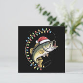 クリスマスのお父さんバス釣り面白い釣り漁師 シーズンカード (スタンド正面)