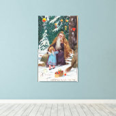 クリスマスのお父さん キャンバスプリント (インサイチュ (ウッドフロア))