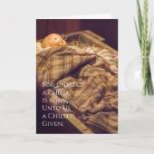 クリスマスのお生まれ子様の出生 カード (正面)