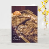 クリスマスのお生まれ子様の出生 カード (黄色い花)