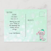 クリスマスのお目出度う可愛いネズミ シーズンポストカード (裏面)