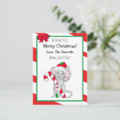 クリスマスのお目出度う可愛いネズミ シーズンポストカード (スタンド正面)