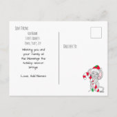 クリスマスのお目出度う可愛いネズミ シーズンポストカード (裏面)