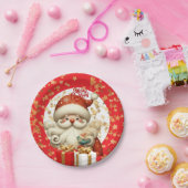 🎅クリスマスのお祝いの飾り オーナメント ペーパープレート (パーティー)