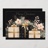 クリスマスのお祝いギフト　グリーティングカード シーズンカード (正面/裏面)