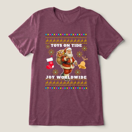 クリスマスのお祝いトリブレンドTシャツ トライブレンドTシャツ (デザイン正面)