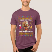 クリスマスのお祝いトリブレンドTシャツ トライブレンドTシャツ (正面)