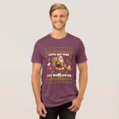 クリスマスのお祝いトリブレンドTシャツ トライブレンドTシャツ (正面全面)