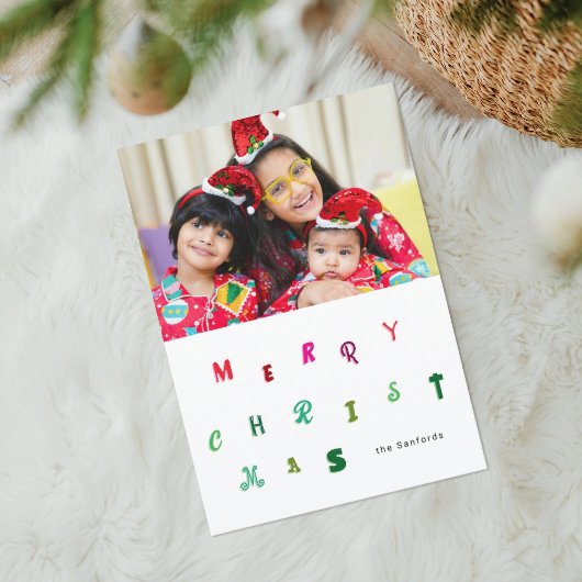 クリスマスのお祝いフォント シーズンカード
