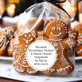 クリスマスのお祝い名寄り ラウンドシール