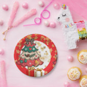 クリスマスのお祝い装飾オーナメント ペーパープレート (パーティー)