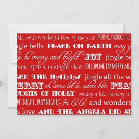 クリスマスのお祝い3の写真のコラージュカード|赤 招待状 (裏面)