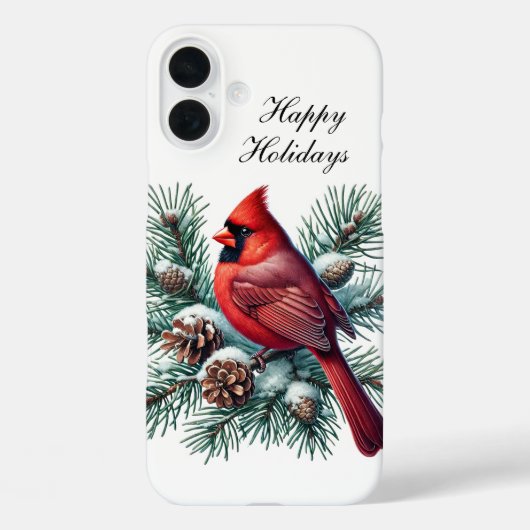 クリスマスのお祝い カーディナル カスタマイズ可能 Case-Mate iPhoneケース (裏面)