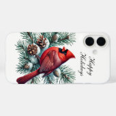 クリスマスのお祝い カーディナル カスタマイズ可能 Case-Mate iPhoneケース (裏面 (横))