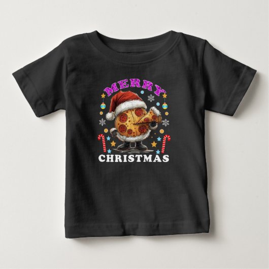 クリスマスのお祝い ベビーTシャツ (正面)