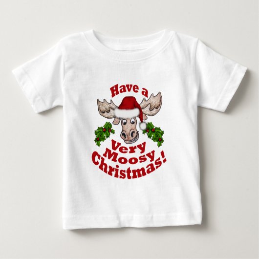 クリスマスのお祝い ベビーTシャツ (正面)