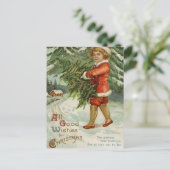 クリスマスのお祝い-ヴィンテージはがき シーズンポストカード (スタンド正面)