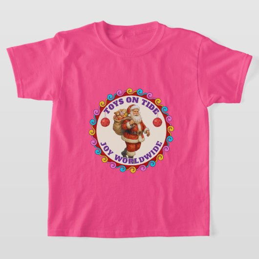クリスマスのお祝い Tシャツ (レイダウン)