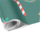クリスマスのお祭りイコン柄 ラッピングペーパー (ロールコーナー)
