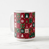 クリスマスのお祭り柄 コーヒーマグカップ (正面左)