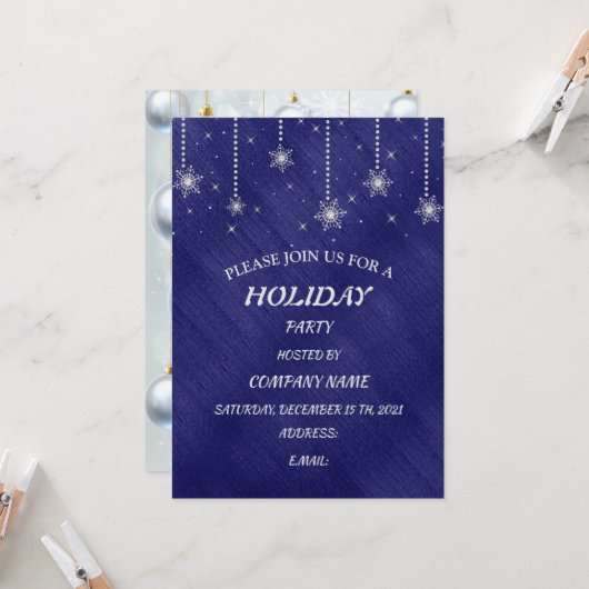 クリスマスのお祭り気分を盛り上げるギフトデザイン 招待状 (正面/裏面インサイチュ)