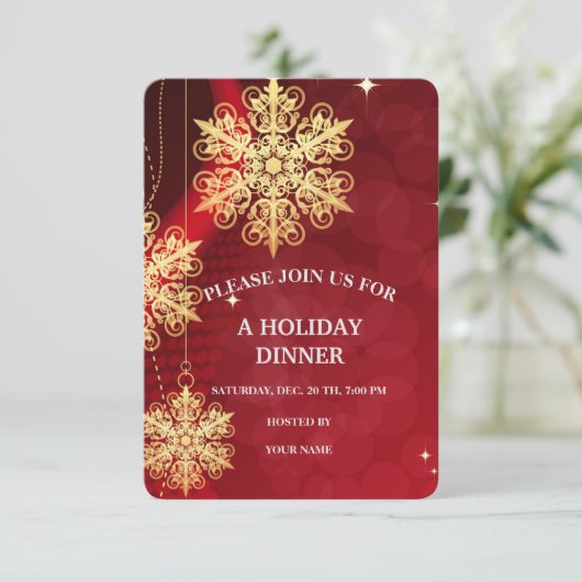 クリスマスのお祭り気分を盛り上げるギフトデザイン 招待状 (スタンド正面)