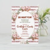 クリスマスのお祭り気分を盛り上げる水彩コックテールパーティーの招待状 招待状 (スタンド正面)