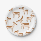 クリスマスのお祭り的なホリデーギフトデザイン ペーパープレート (正面)